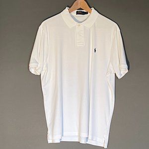 Men's Classic Fit Light-Weight Polo Shirt with Navy Pony - LARGE